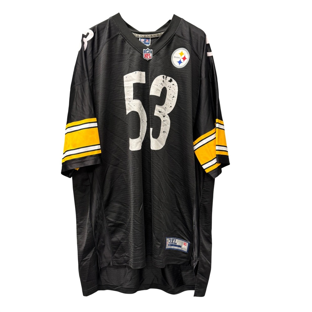 Maurkice Pouncey Jersey Mens 3XLT Black NFL Pro Line Pittsburgh Steelers #53